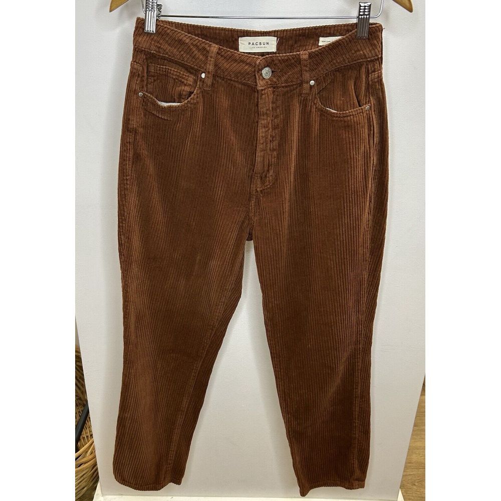 PacSun Mom‎ Jeans Brown Corduroy Womens Pants Size 27